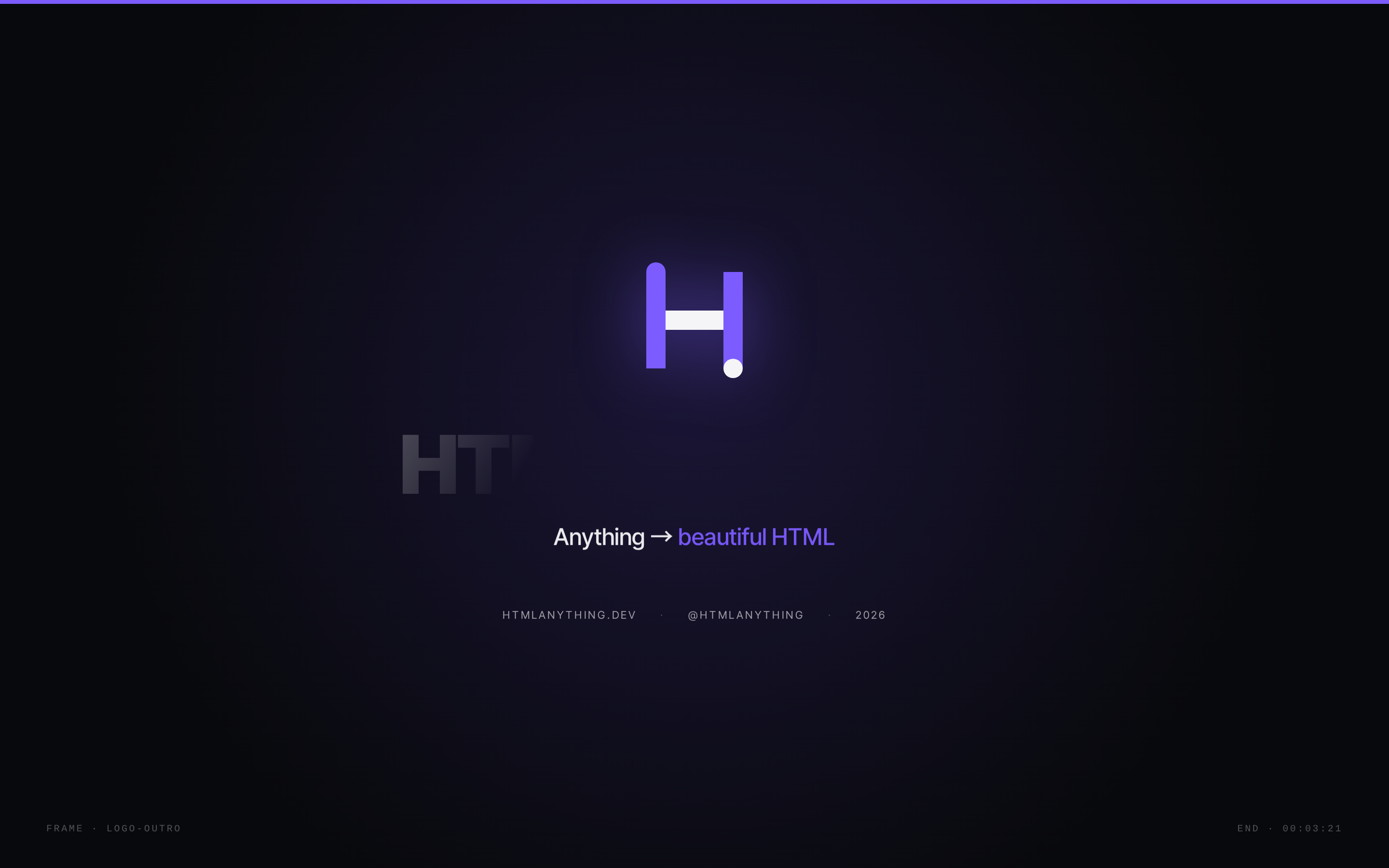 Logo Outro Frame preview