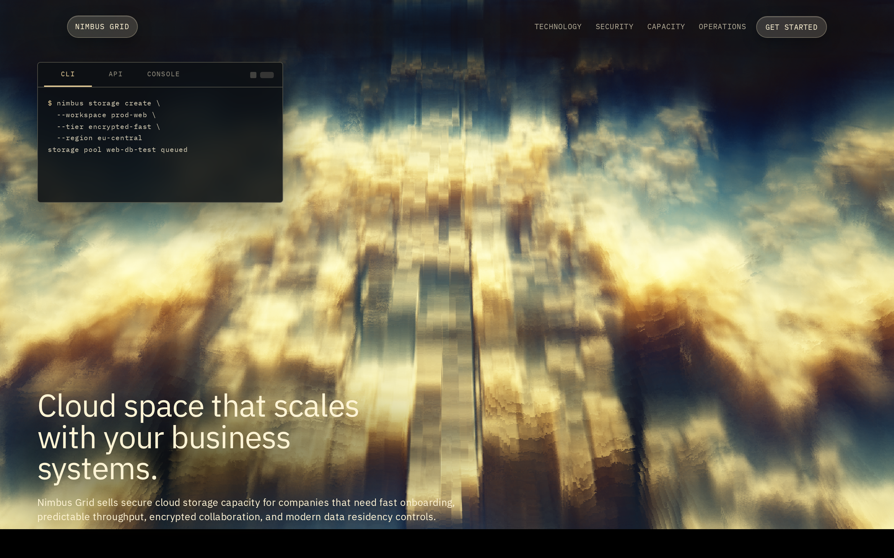 Nimbus Grid — Secure Cloud Storage preview